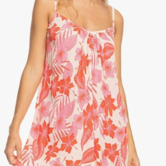Roxy Summer Adventures Coverup Dress Women's Size M Floral Swimsuit Coverup NWT - Picture 3 of 8